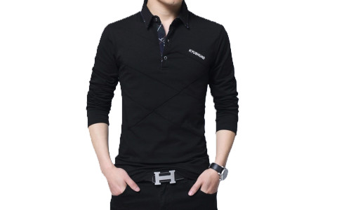 NEW Men's Long Sleeve Printed Cotton T-Shirt 0394
