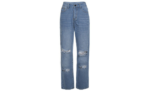 NEW women high waist hip lift ripped jeans 5713