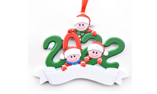 NEW Christmas Decoration Ornament DIY Handwritten Name Resin Christmas Tree Pendant 5740