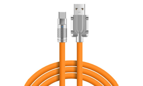 NEW Liquid silicone thickened 6.0mm data cable for Apple Android type-c 5966
