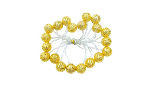NEW   5m 20pcs LED lamp, iron art Moroccan ball lamp, solar energy lamp, color lamp  6085E