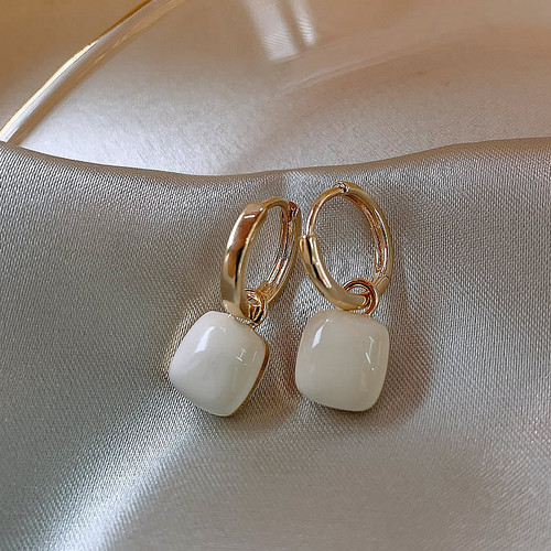2302NEWGeometric Love Square Dangle Earrings6136