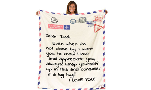 2303  NEW  Dad Gifts, Personalized Flannel Throw Blanket to My Dad from Daughter Son-Gift Bed Blanket  200 * 150cm  6379