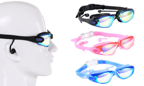 2303  NEW     Silicone Colorful Swimming Glasses New Adult Swimming Glasses   6391