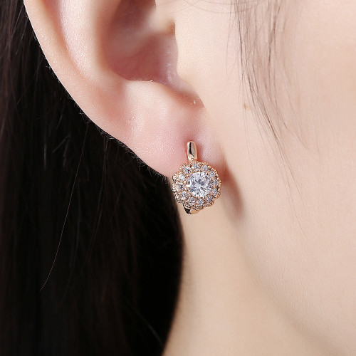 2304NEW-Floral earrings with diamonds6565