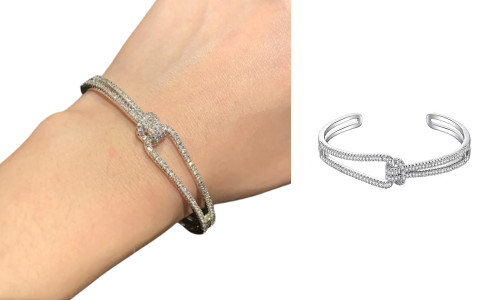 2305 NEW Micro set zircon knotted adjustable bracelet 7063 LA