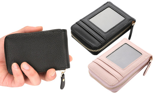 2307 NEW Short Organ Clip Women's Card Bag Zipper Zero Wallet 7593LA