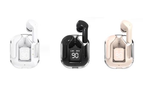 NEW  2308 BT30 Wireless Bluetooth Earphones Transparent  in Ear, LED Digital Display 8006