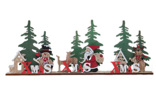 2311 NEW Christmas decorations DIY wooden colored small ornaments Children's Christmas small gifts Table decorations 8279la
