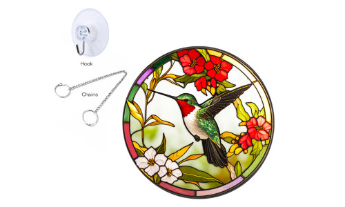 2403 Hanging Hummingbird Acrylic Iron Chain Decoration Festival Window and porch Decorative Pendant 8379LA