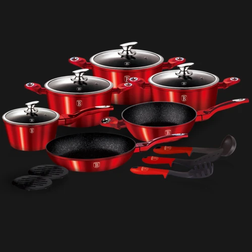 Berlinger Haus 15 pcs cookware set Burgundy Metallic Line