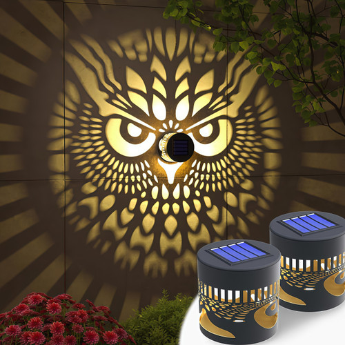NEW 2508 Solar-powered garden decorative landscape wall lamps 2PCS 9378