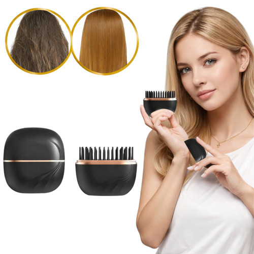 NEW 2512 SilkGlow Cordless Mini Hair Straightening Brush with Plant Protein Coating  9959