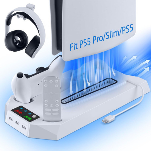 NEW 2603 Charging Dock Compatible with PS5, Dual Controller Charger with Cooling Fan 9999