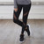 2305  NEW  Mesh stitching tight-fitting sports women riding yoga pants fitness leggings  6756