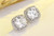 3.44 CTTW Halo Stud Earrings with Premium Aurelis Crystal Elements