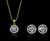 Gold/Silver plated Round shape Earring and Necklace Set