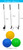   Children's golf metal cue parent-child outdoor toy sports suit