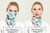 2in1 Light weight flower print Scarf and mask