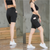  Women's yoga shorts side pockets fitness running elastic tights quick-dryi1032ng sweat-wicking pants-LA