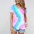 Tie Dye V-neck Rainbow Top