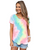 Tie Dye V-neck Rainbow Top
