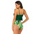 2305  NEW  Splitted Ms. Swallowing Swimsuit, lotus leaf high -waisted swimwear printing foreign trade bikini  6752