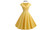 Summer V-neck printed casual swing solid color dress-LA