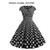 Short sleeve polka dot V-neck wrap chest retro print dress-LA