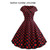 Short sleeve polka dot V-neck wrap chest retro print dress-LA