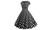 Short sleeve polka dot V-neck wrap chest retro print dress-LA