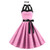 Polka dot tube dress retro big swing skirt-LA