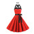 Polka dot tube dress retro big swing skirt-LA