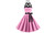 Polka dot tube dress retro big swing skirt-LA