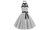 Polka dot tube dress retro big swing skirt-LA