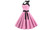 Polka dot tube dress retro big swing skirt-LA