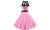 Polka dot tube dress retro big swing skirt-LA