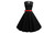 New retro sleeveless lace stitching solid color dress