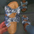 Bowknot satin fish and insect slippers