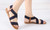 New-Elastic Fabric Front Cross Strap Sandal6110