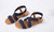 New-Elastic Fabric Front Cross Strap Sandal6110