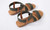 New-Elastic Fabric Front Cross Strap Sandal6110