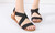 New-Elastic Fabric Front Cross Strap Sandal6110