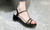 Summer studded thick heel Roman sandals