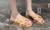 Flat bottom, low-heeled flat-heeled flip flops, female sandals all-match