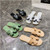 Flat bottom, low-heeled flat-heeled flip flops, female sandals all-match