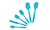 6 piece silicone kitchenware cream spatula baking tool set