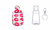 Neoprene Hand Sanitizer holder bag with refill bottle 30ML