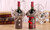 6Pieces Christmas Wine Bottle Cover Wine Bottle Dress Wine Bottle Sweater Cover Bags with Newest Collar & Button Coat Design for Xmas Party Decoration-3292la