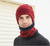 Men Knitted Soft Fleece Winter Beanie Hat with Neck Warmer  3044